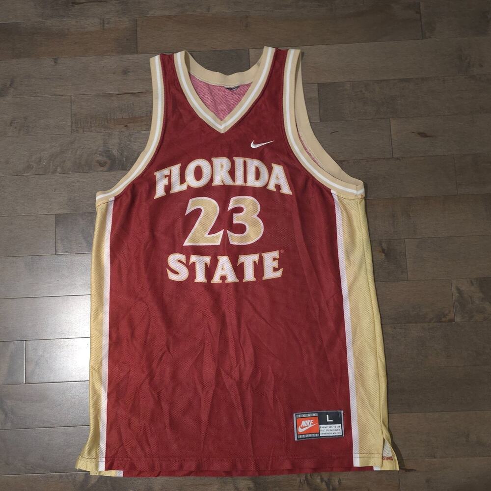 Nike Florida State Seminoles #23 Basketball Jersey Mens Large Red FSU NCAA